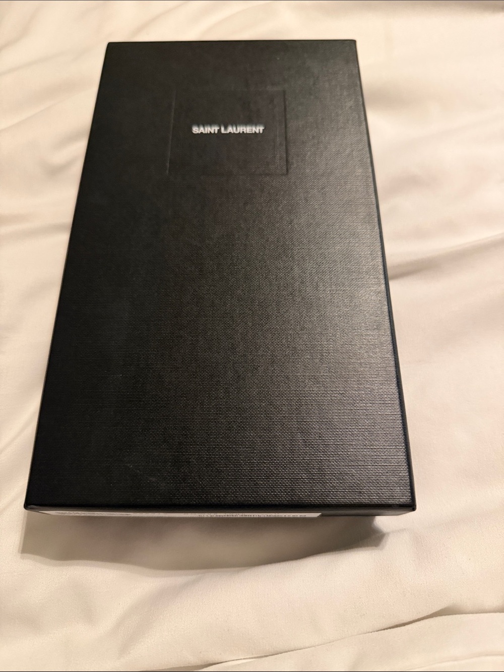 RARE YSL Saint Laurent Large Cassandre Envelope Flap Wallet – White Black Contra - Picture 15 of 15